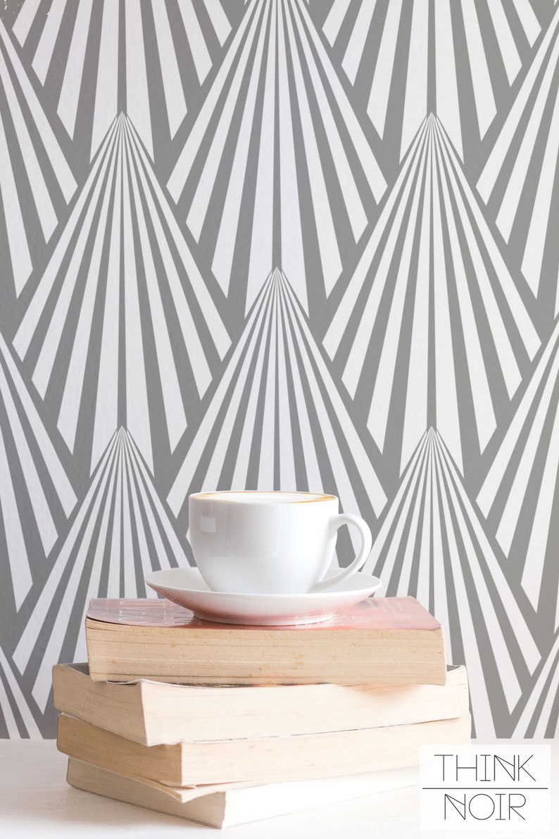 Art Deco Temporary Wallpaper / Regular or Self Adhesive Etsy