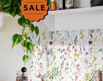 Floral Peel and Stick Backsplash for Kitchen, Bathroom