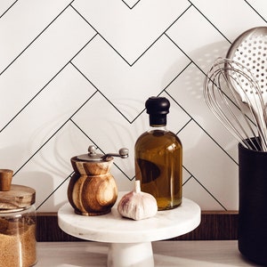 tile inspired herringbone style wallpaper design