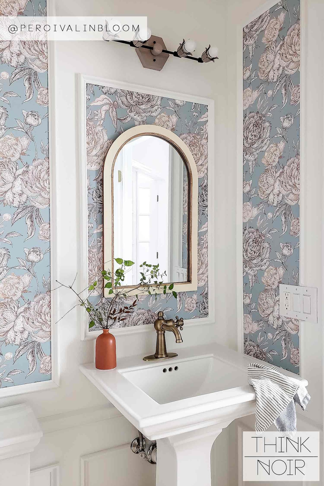 Elegant Powder Room Floral Wallpaper: Transform Your Bathroom with Floral Designs