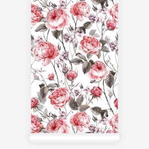 Delicate Think Noir rose pattern wallpaper.