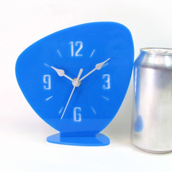 Mid-Century Style Mini Table Clock, Handmade, 1950's, Atomic, USA