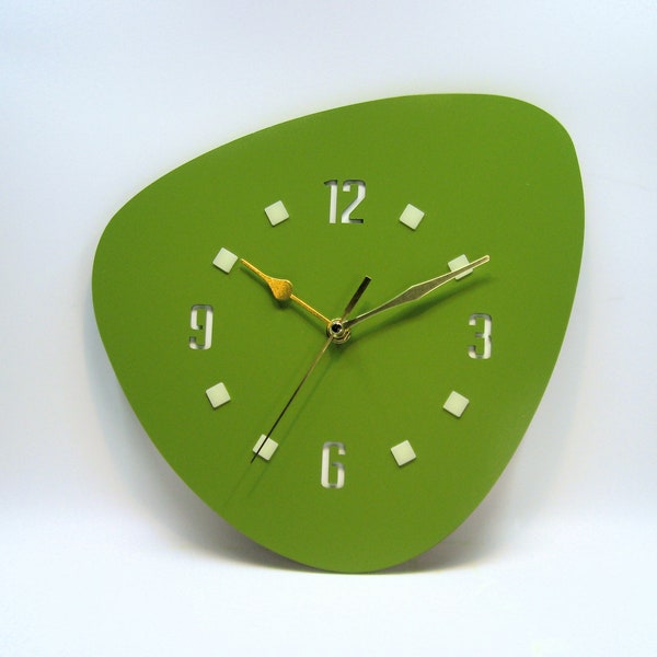 1950's Style wall clock, Mid-Century, Atomic-Era, Handmade, USA