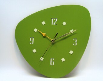 1950's Style wall clock, Mid-Century, Atomic-Era, Handmade, USA