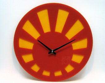 Sunrise Art Deco Style Wall clock, 1920's, 1930's, Handmade, USA