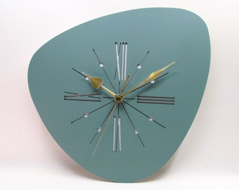 Handmade, 1950's Style wall clock, Mid-Century, Atomic-Era, USA