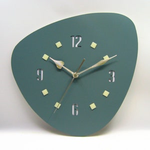 1950's Style wall clock, Mid-Century, Atomic-Era, Handmade, USA