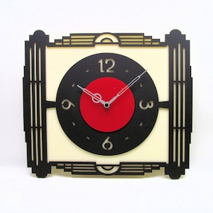 Marquee Art Deco Style wall clock, 1920's, 1930's, Handmade, Made in USA