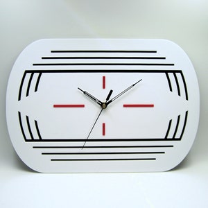 One of 1, 1930's Art Deco Style Wall Clock, Handmade, USA