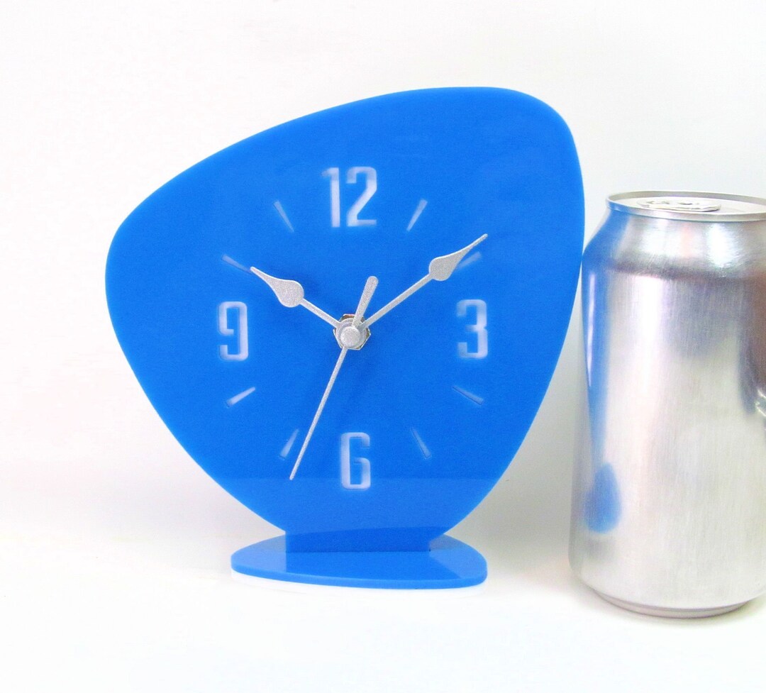 Midcentury Style Mini Table Clock, Handmade, 1950's, Atomic, USA Etsy