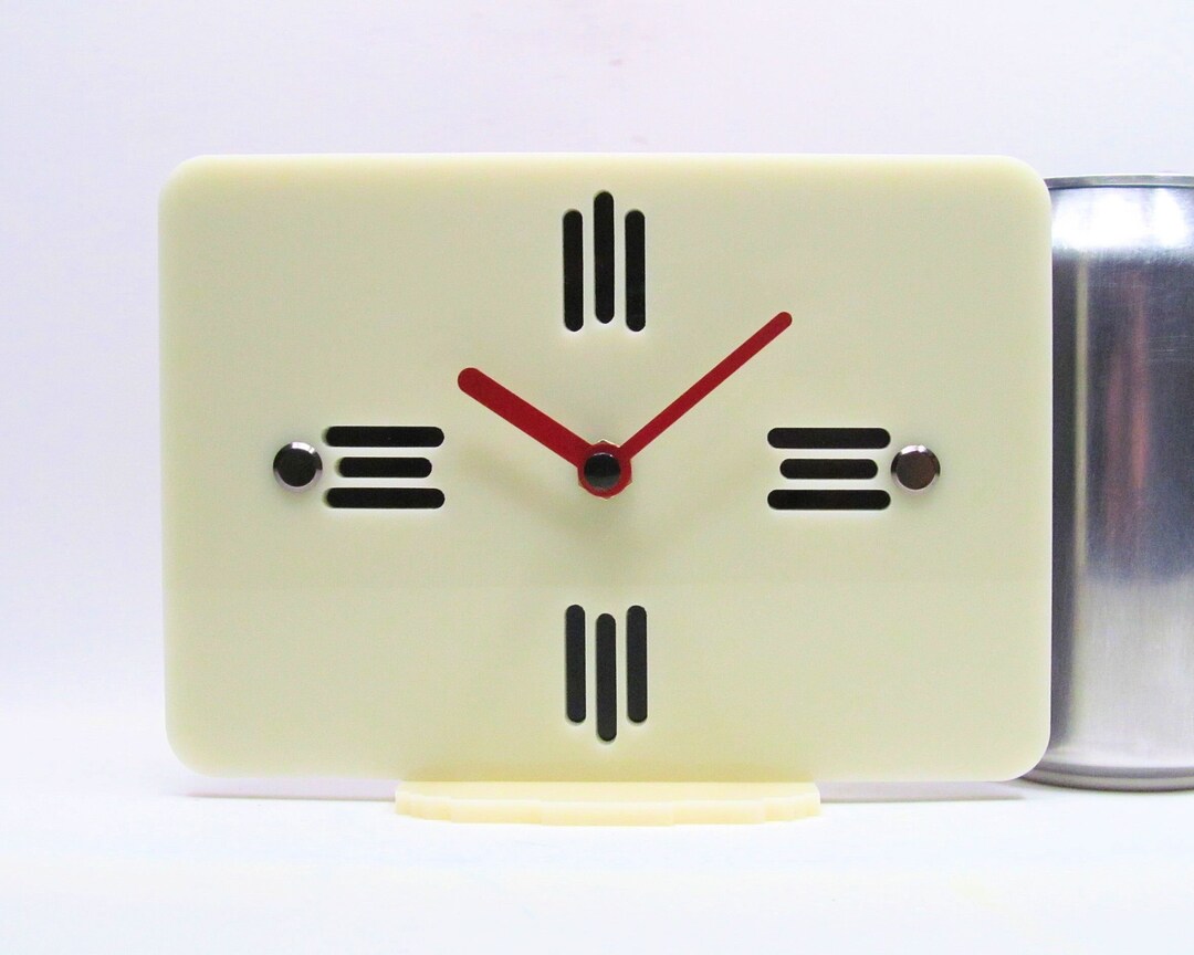 Art Deco Style Small Table Clock, Handmade, 1930s, 1920s, Made in USA ...