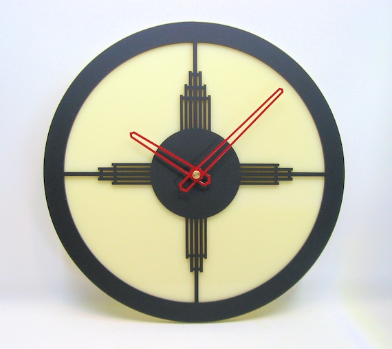 New Handmade Art Deco Style Wall Clock 024 Wall Clock Etsy