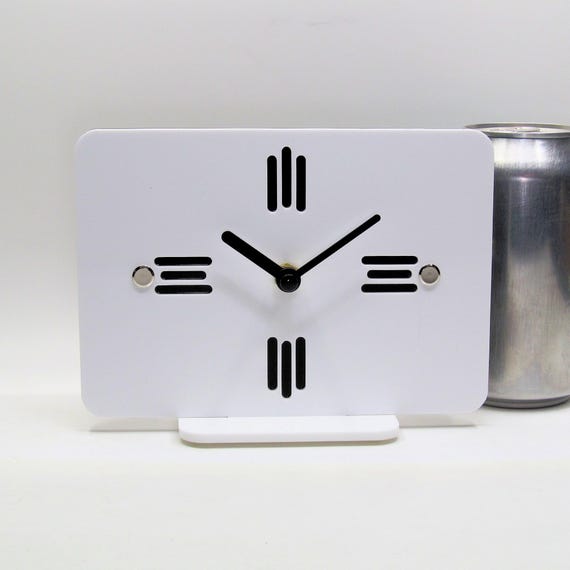 Art Deco Style Small Desk Table Clock Handmade 1930s 1920s