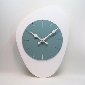 Laser Cut New, Handmade, 1950&#39;s Style wall clock 04S, 50&#39;s, USA, mid century, clock, green clock, mid century wall clock, retro, retro clock