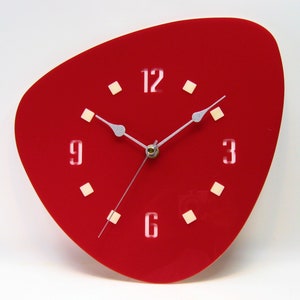 1950's Style wall clock, Mid-Century, Atomic-Era, Handmade, USA