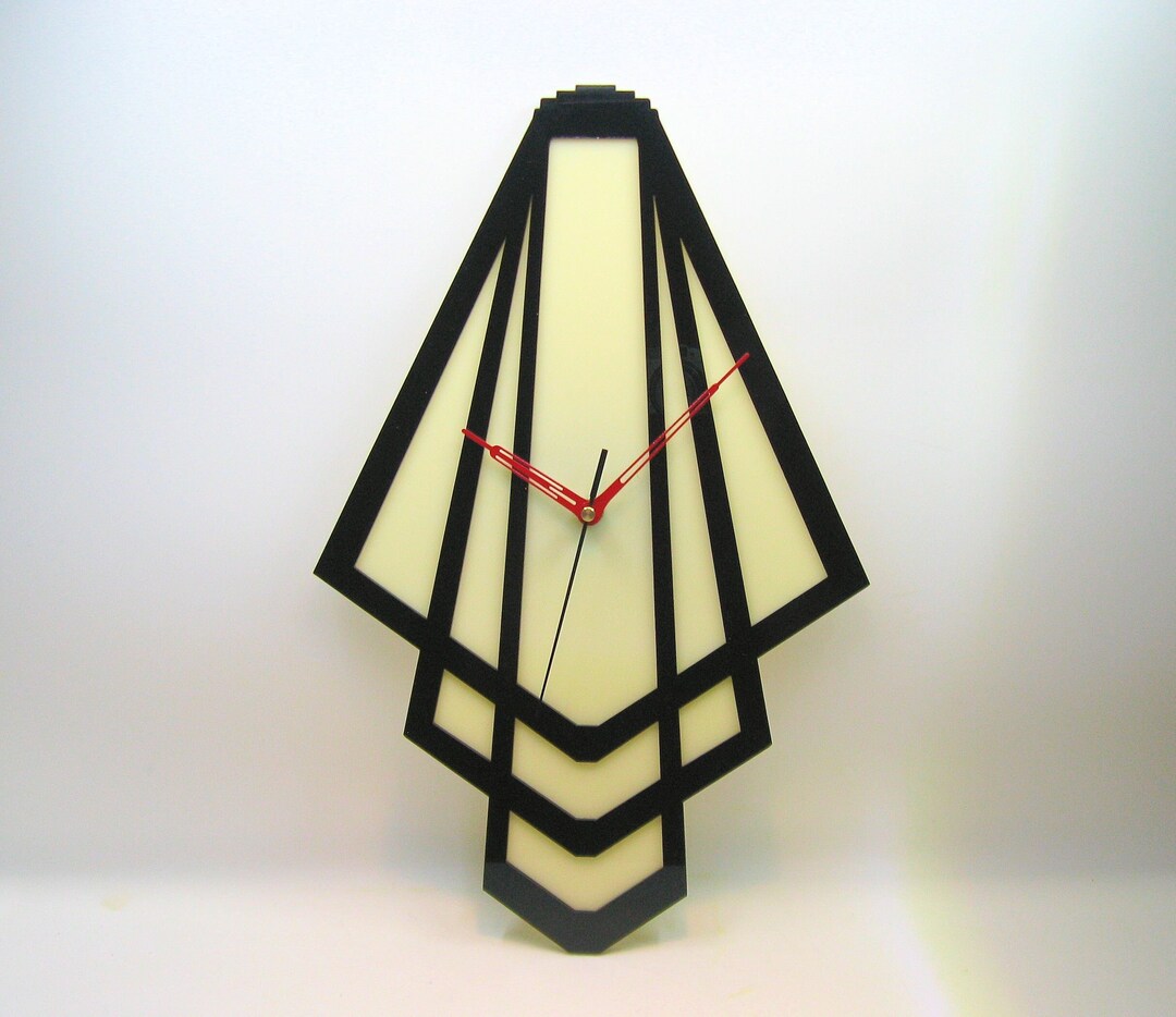 Handmade, Art Deco Style Wall Clock 020, 15, Made in USA, 1920, 1930 - Etsy
