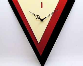 Laser Cut Art Deco Style Wall Clock New Handmade, Made in USA