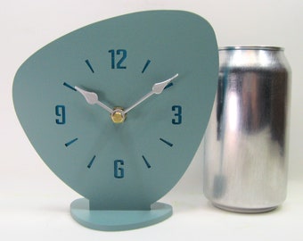 Mid-Century Style Mini Table Clock, Handmade, 1950's, Atomic, USA