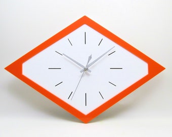 One of 1, Mid-Century Style Wall Clock, Handmade, USA 011