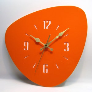 1950's Style wall clock, Mid-Century, Atomic-Era, Handmade, USA