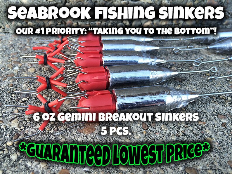 5 pcs Gemini Breakout Sinkers 6 oz Surf Sputnik Sinker Spider Weights