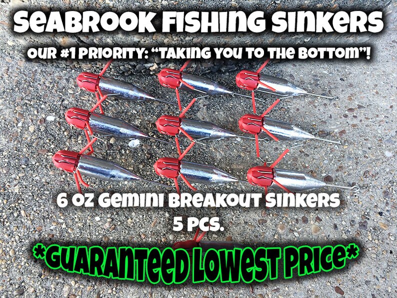 5 pcs Gemini Breakout Sinkers 6 oz Surf Sputnik Sinker Spider Weights