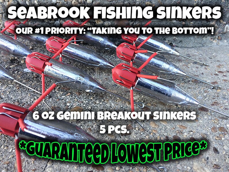 5 pcs Gemini Breakout Sinkers 6 oz Surf Sputnik Sinker Spider Weights
