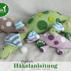 Häkelanleitung "Schlummerdino-Familie" 2-in-1 Sparpaket / Amigurumi, Dino, Häkeltier, DIY / digitales PDF-Format, Download, DEUTSCH