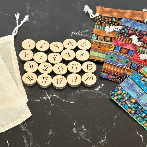 White Elephant Party, White Elephant, white elephant game, party tokens, wooden numbers