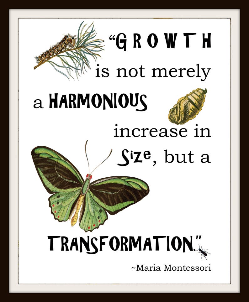 Instant download Nature Inspiration Maria Montessori quote Etsy