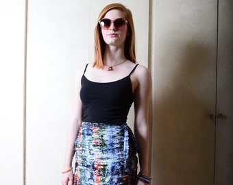 Vintage Multicolored Wrap Skirt