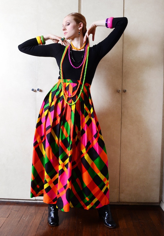 Vintage Jonathan Logan Mutlicolored Maxi Skirt