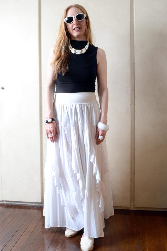 Vintage White Sandy Starkman Maxie Skirt