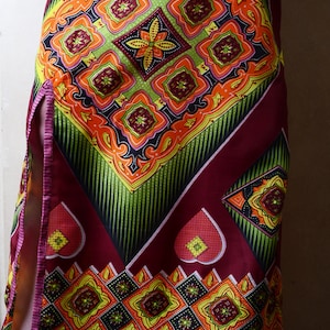 Vintage Multi-Colored Halter Dress image 5