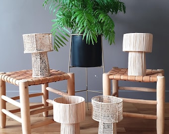 Moroccan raffia table lamp - 2 models available - Handmade