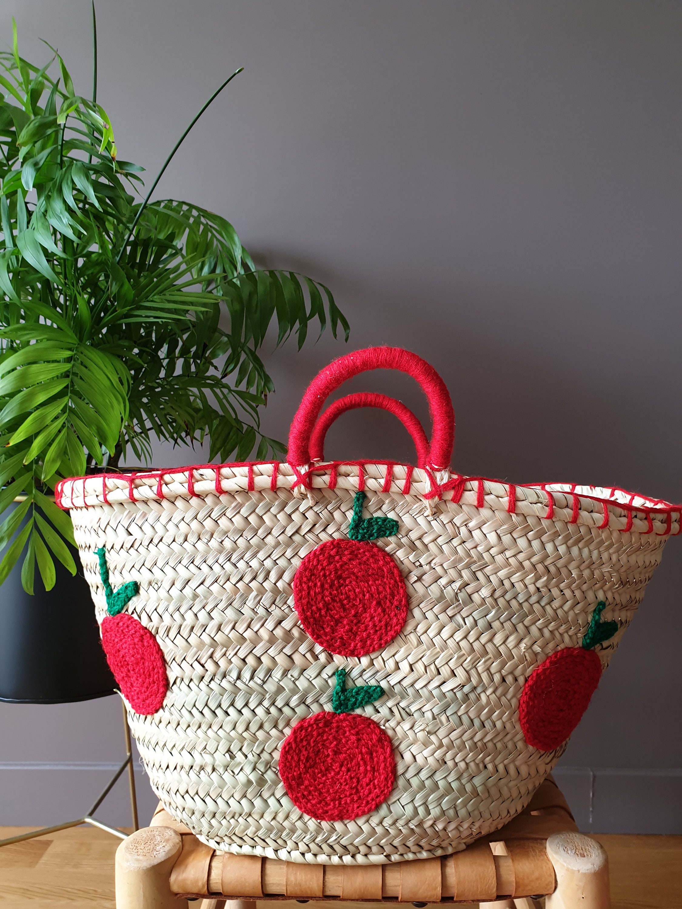 Baskets Woven and Embroidered With Wool Threads, 
