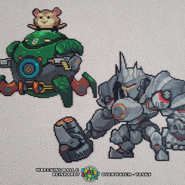 Overwatch Hero Pixel Sprays - Tanks - Fuse Bead Sprite Art Figure