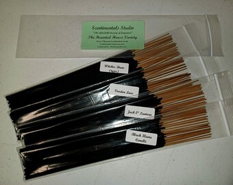 11" Charcoal Incense Sticks Variety Sampler 100 CT/4 Scents Hand Scented Scentimentals Studio