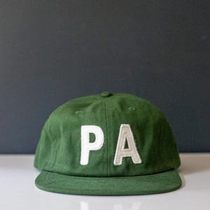 PA Hat Pennsylvania hat Keystone PA pride felt letters Unstructured 6 Panel