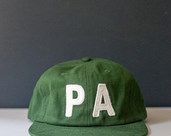 PA Hat Pennsylvania hat Keystone PA pride felt letters Unstructured 6 Panel