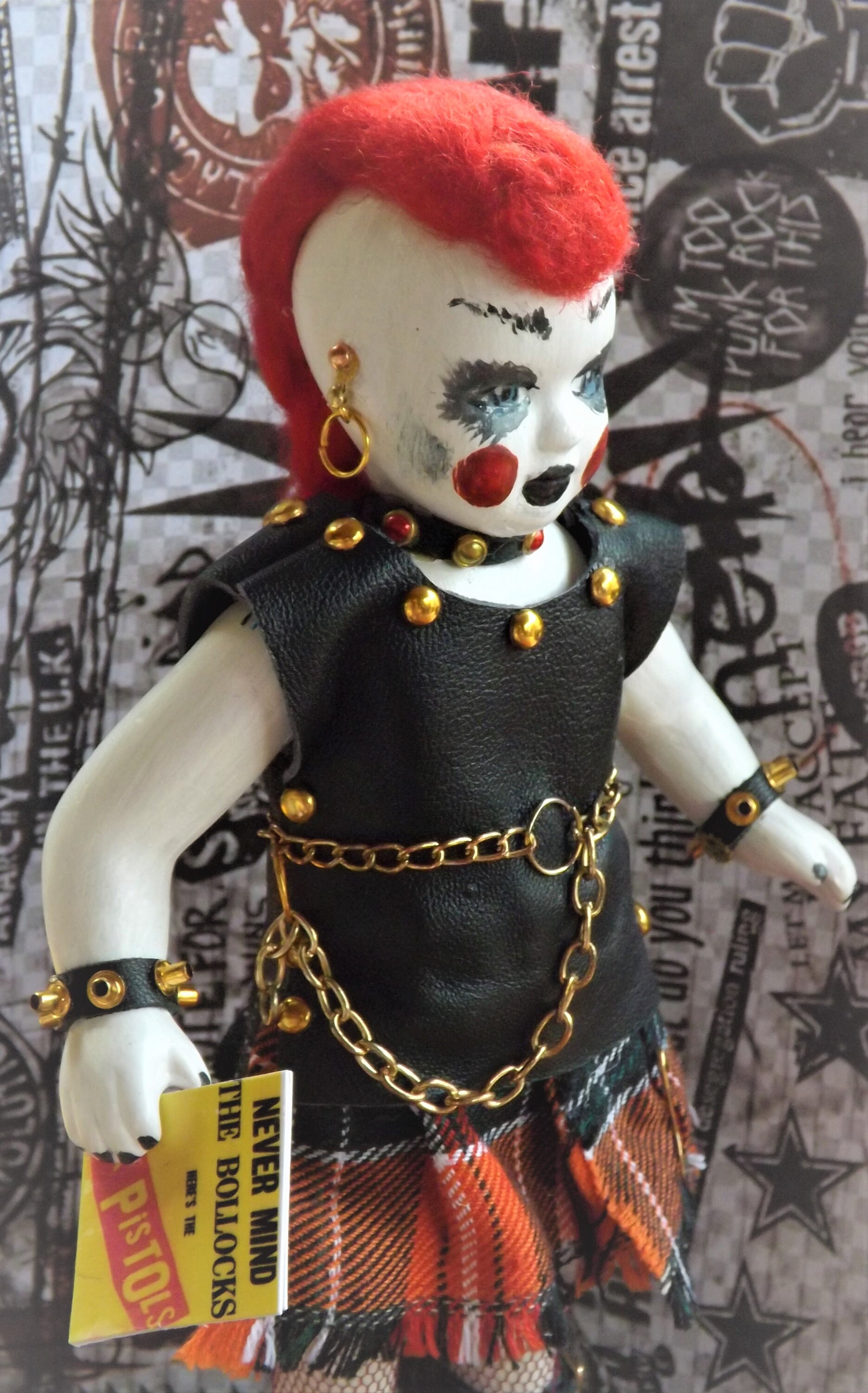 OOAK Punk Rocker Chic .Upcycled Porcelain Doll Female Etsy