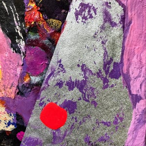 Tranquility Abstract Mixed Media Collage Art afbeelding 3