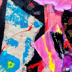 Tranquility Abstract Mixed Media Collage Art afbeelding 4