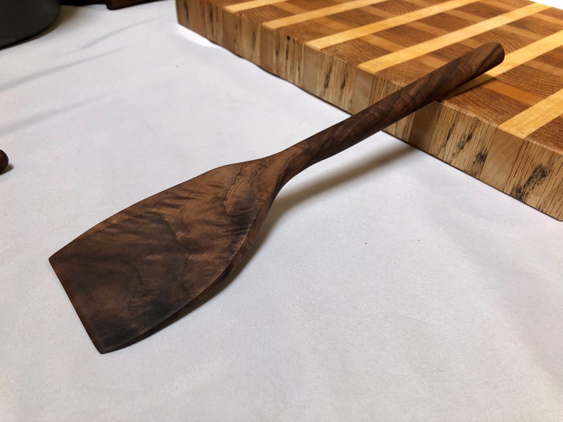 Dark Walnut mediumlarge kitchen utensils Handmade wooden set of 4