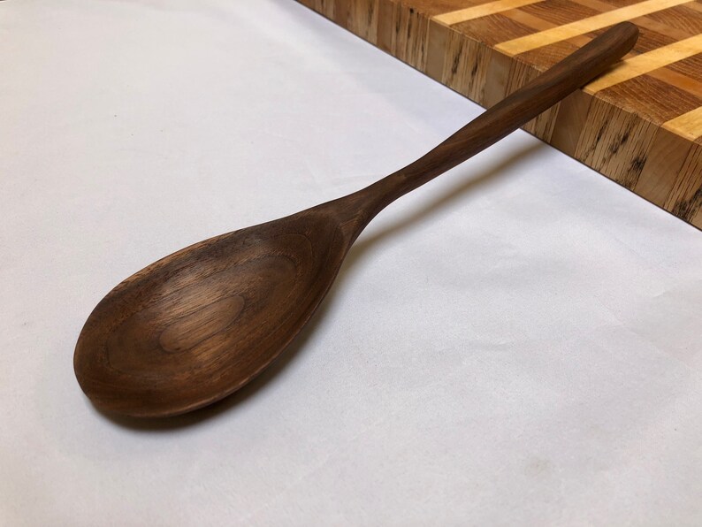 Dark Walnut mediumlarge kitchen utensils Handmade wooden set of 4