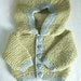 Cotton unisex hooded jacket handmade preemie newborn baby girl Yellow