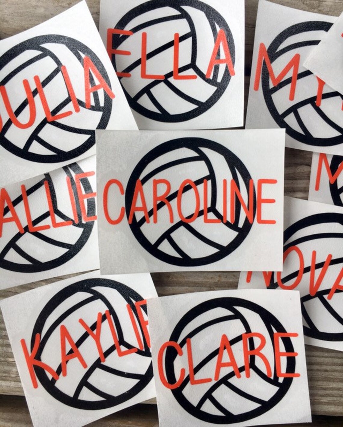 Volleyball Decal Volleyball Name Decal Car Decal Volleyball Etsy
