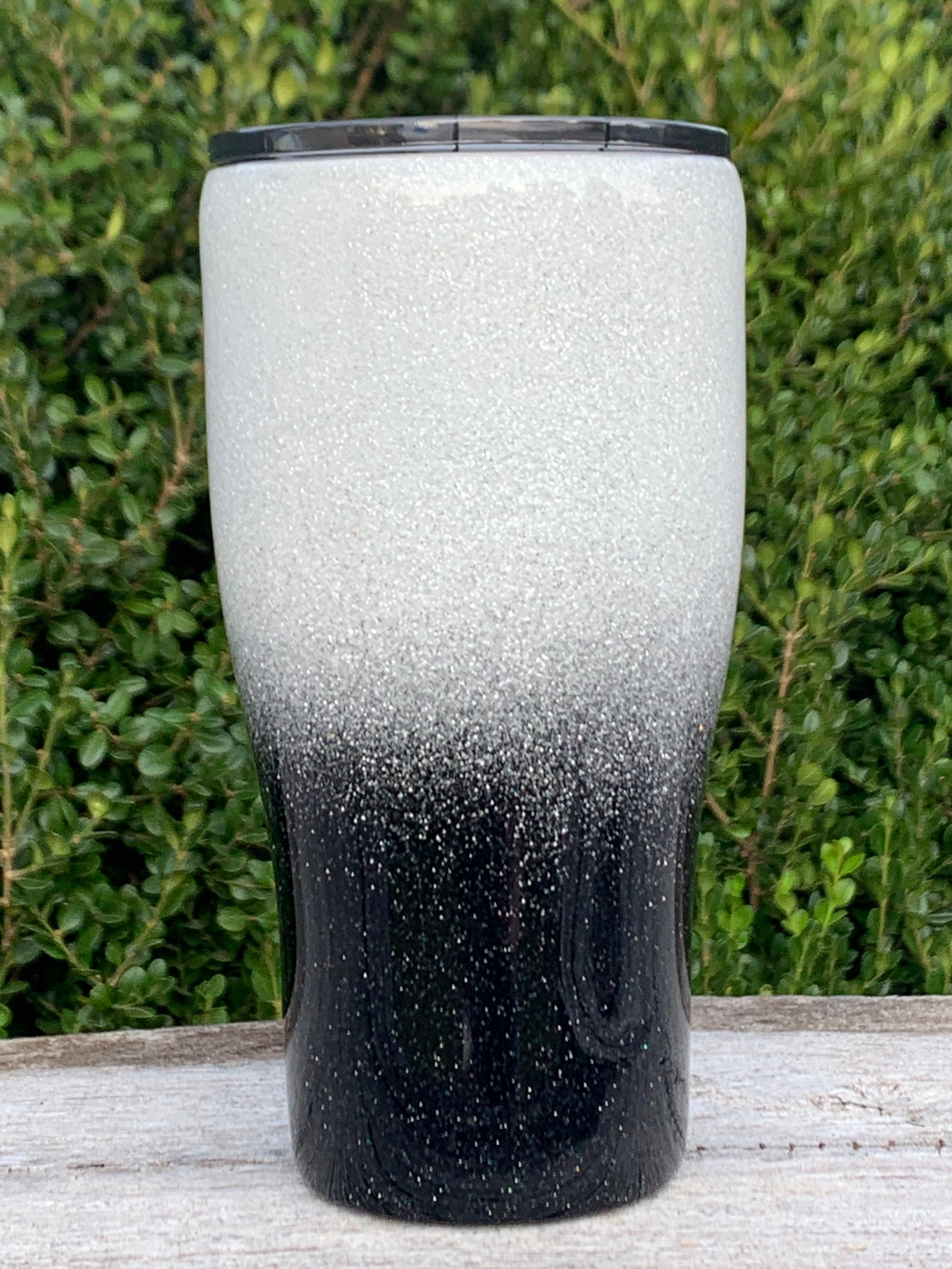 Black and White Glitter Tumbler Custom Glitter Tumbler Gifts Etsy