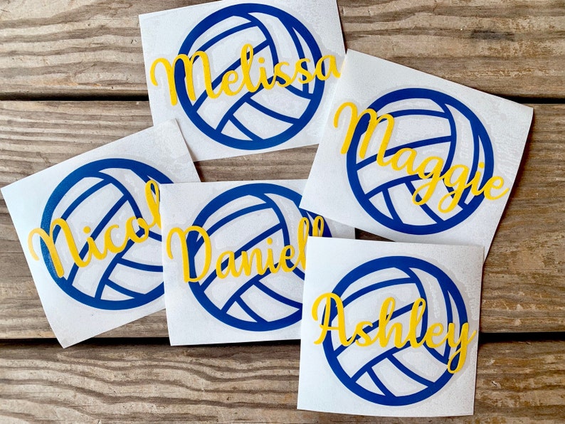 Volleyball Decal Volleyball Name Decal Car Decal Volleyball Etsy