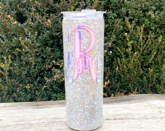 Chunky bling glitter tumbler, Custom tumbler, Gift for her, Personalized tumbler, FREE SHIPPING, Glitter dipped tumbler